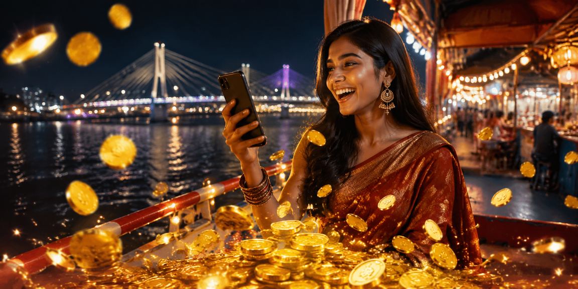 ময়মনসিংহের নাইট মার্কেটে মোবাইল ক্যাসিনোর দৃশ্য