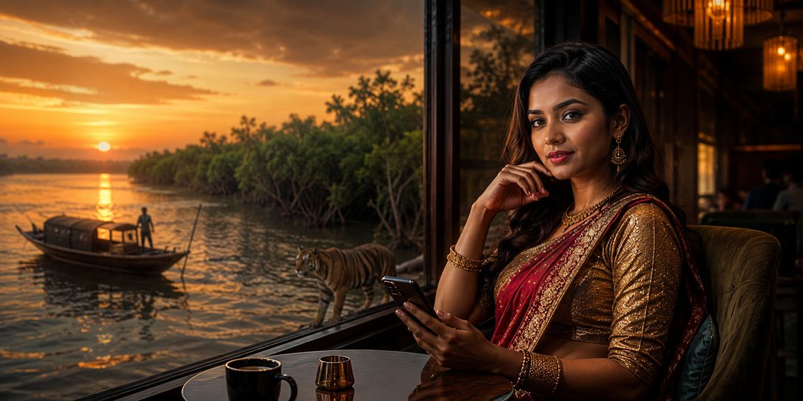 সুন্দরবনে ভিআইপি বোনাস বাংলাদেশি মডেলের দৃশ্য